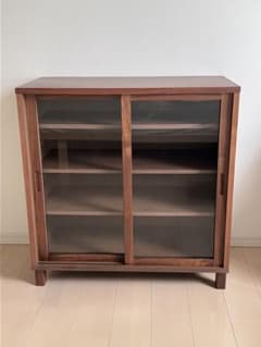 MUJI 無印良品 脚付キャビネット ウォールナット【廃盤】 - メルカリ
