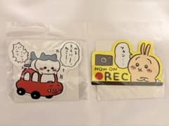 エンジョイドライブ！　カーマグネット うさぎ　REC ハチワレ　ネコばんばんのサムネイル
