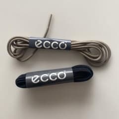 ECCO シューレース 靴紐 ブラック　ベージュ　2点セット