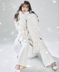 polaura】ポローラ マフラーセットオーバーサイズカーディガン