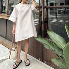 リンカブル リネンライクタッセル ワンピース ベージュ LINKABLE リンカブル リネンライクタッセル ワンピース ベージュ LINKABLE