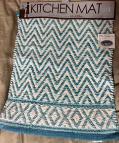 KITCHEN MAT 45×180cm ブルー系　キッチンマット　インド綿のサムネイル