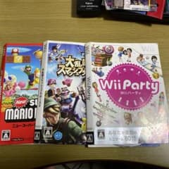 Wii ゲームソフト3本セット マリオブラザーズ、スマブラ、Wiiparty