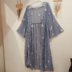 めめこす様専用 シェル刺繍 シアーロングガウンのサムネイル