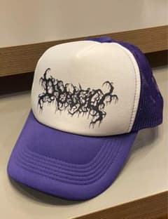 【即完売品】PXLLY black logo 紫/白 メッシュキャップのサムネイル