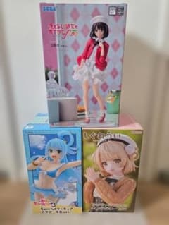 【未開封】美少女フィギュア 3点セット 加藤恵 / アクア / しぐれうい