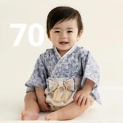 ベビー袴 花柄　バースデイ　Cottoli　70
