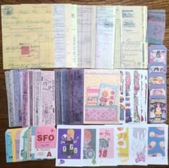 紙もの大量 紙ものまとめ売り コラージュ素材 おすそ分けファイル メモ