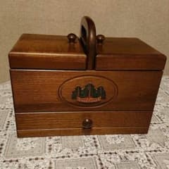 さいほう箱  裁縫箱  木製のサムネイル