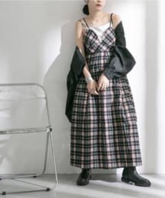 KBF チェック柄キャミワンピースのサムネイル