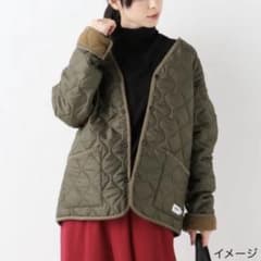 ARMENアーメン ノーカラー キルティングジャケット Vネック サイズ2