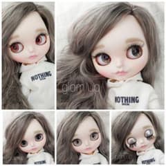 アイシードール  カスタムドール　白肌　アッシュベージュ アイシードール カスタム ブライス 白肌 アッシュ カスタムドール