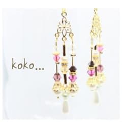 シャンデリアピアス／ハンドメイドのサムネイル