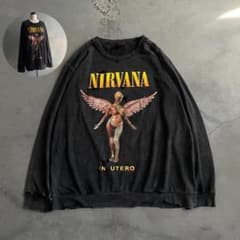 y2k①Nirvana“band broken“boro longt-shirt y2k①Nirvana“band broken“boro longt-shirt - メルカリ