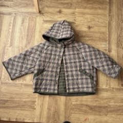 Kumai キッズ チェック柄ポンチョ　110のサムネイル