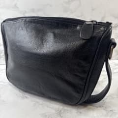 ISSEY MIYAKE Genuine Leather Organizer Clutch Bag (Black)
