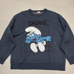 THE SMURFS スマーフ ニット セーター ネイビー Lのサムネイル