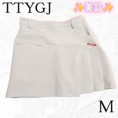 Excellent condition TTYGJ stretch skirt with side pleats, white, Korean golf wear.