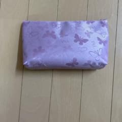 蝶柄ポーチ 薄いピンクのサムネイル