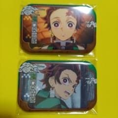 竈門炭治郎 まるかくカンバッジ パッケージ無し)鬼滅の刃 まるかく缶バッジ5【竈門炭治郎 】×2種類