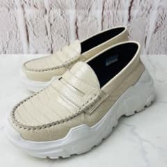 【極美品】AKIKOAOKI ローファー クロコ 厚底 スリッポン 23