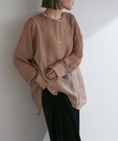 Omekashi シアーレイヤードプルオーバー モカのサムネイル