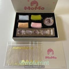 MoMo ミニロールケーキ4種＋マグネット&シール ほっこりスクイーズ