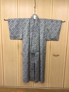 (117)新品 洗える着物 結城紬小紋着物のサムネイル