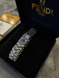 稼働】FENDI 時計 レディース ブルー 青文字盤 箱付き 660L 美品