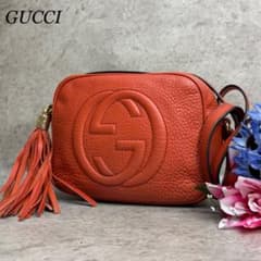 ✨良品✨ グッチ カメラバッグ ディスコ ソーホー エンボス加工 蜜柑色 ✨良品✨ グッチ カメラバッグ ディスコ ソーホー エンボス加工 蜜柑色