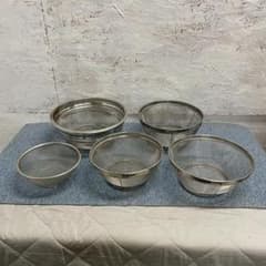 厨房機器】ステンレス製 ざる サイズ違い 5個セット まとめ売り Y2918