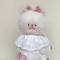 可愛すぎる丸い猫ちゃん アーティストベア ぬいぐるみ 海外作家様 ハンドメイド とてもキュートな猫ちゃん ぬいぐるみ アーティストベア