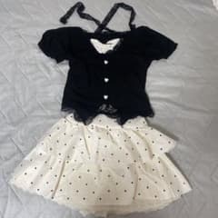 ガーリー 水玉 ドット セットアップ 服のサムネイル
