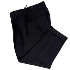 ベルウィッチ SCOTCH リネンパンツ 48 ブラック 伊製 リネン100