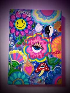 【一点物アート】Icono-Eye-再生-Message Flowers❁ 一点物アート】Icono-Eye-再生-Message Flowers❁ - メルカリ