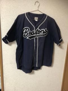 ヴィンテージ　ベースボールシャツ　L ナス紺のサムネイル