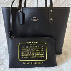 極美品】COACH トートバッグ ブラック リバーシブル F25820 - メルカリ