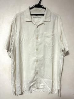 Tommy Bahama ホワイト シルク100% オープンカラーシャツ - メルカリ