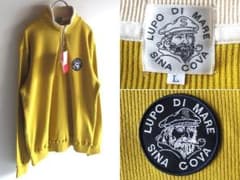 新品 シナコバ 船長ロゴワッペン ハーフジップ ハイネック コットン 