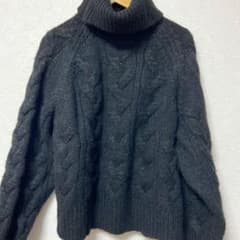 かお_ちん様専用　ボリュームニット 黒のサムネイル