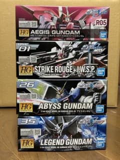 HG レジェンドガンダム、アビスガンダム、他 4体セットのサムネイル