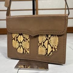 YSL イヴサンローラン パイソン型押し ワンショルダーバッグ 本革 