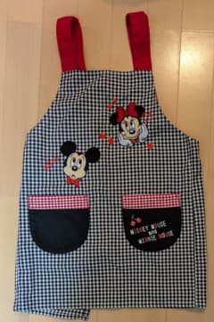 Mickey & Minnie Mouse Apron, Checkered Pattern