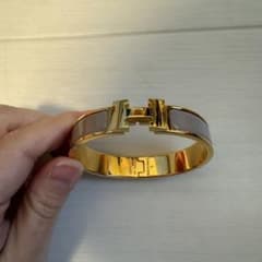 HERMES ゴールド・グレー バングルのサムネイル