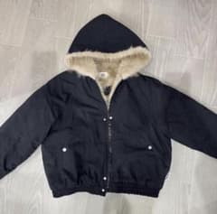 BKID ファー付き フーデッド ブルゾン ブラック Mのサムネイル