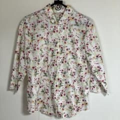 花柄 七分袖シャツ ホワイトのサムネイル