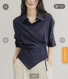 NEUNA】カシュクールリボンハーフスリーブシャツ 即購入大歓迎 - メルカリ