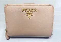 PRADA サフィアーノ 二つ折り財布 ピンクベージュ - メルカリ
