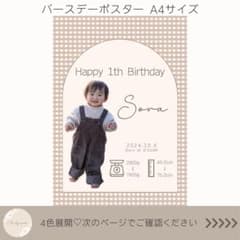 誕生日ポスター　バースデーポスター　記念日　ファーストバースデー　名入れ　写真のサムネイル