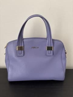 FURLA ハンドバッグ パープル - メルカリ